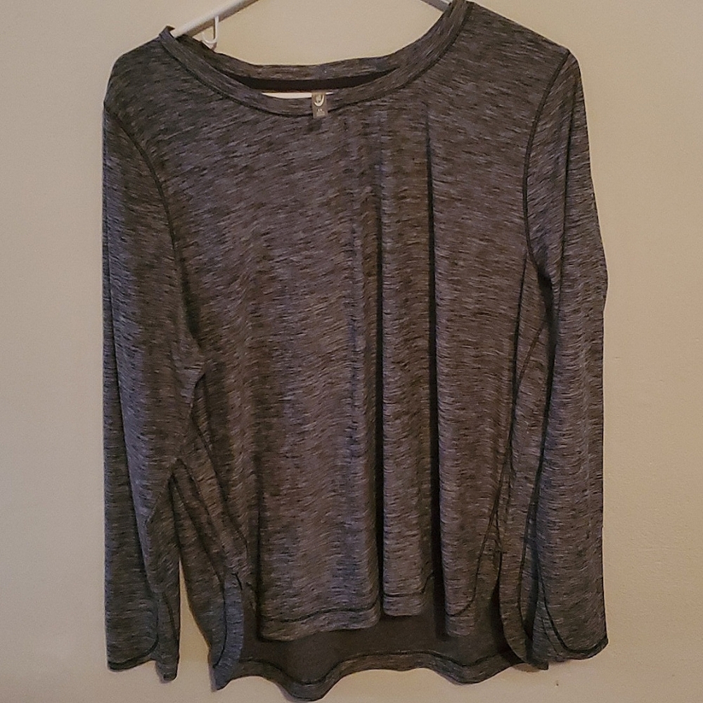 NIKE MTA SPORT long sleeve grey black workout‎ shirt size XL  womens